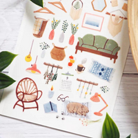 Korean Import Suatelier Sweet Home DIY Scrapbooking Journey Diary Stationery Stickers School Supplies