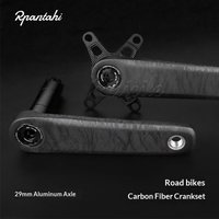 Rpantahi Road Bicycle Crank Carbon Fiber Dub 29 Aluminum Spindle Ultra Light Direct Mount 8 Bolt 110Bcd 4 Claw For Road Cycling
