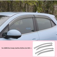 Car Style Window Visor Deflector Cover Sun Rain Screen Shelter Guard Weather Shield For GWM Ora Funky Cat/Ora 03/Ora Cat 2021 +