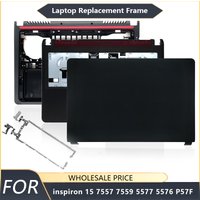 NOWE Do Dell Inspiron 15 7557 7559 P57F 5577 5576 Laptop LCD Tylna Pokrywa Ramka Przednia Palmrest Dolna Obudowa Ramki Laptopa Zawiasy