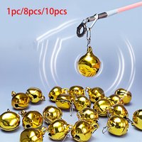 8Pcs Fishing Bite Alarm Bells, Portable Essential Fishing Tools for Anglers, Lightweight Warning Bells for Night & Day Fishing