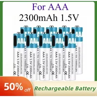 2300mAh 1.5V AAA Rechargeable Battery with Type-C Fast Charging for Air Conditioner and TV Remote Control Replacement Battery