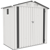 Prefab Outdoor Waterproof Galvanized Steel Bike Storage Tool Shed Garden Furniture Backyard Storage House Easily Assembled Eco
