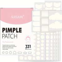 Large Pimple Patches for Face, Hydrocolloid Acne Patches, Variety Shapes Zit Covers, Moon, Strip, Square, Rectangle, Nose Strip