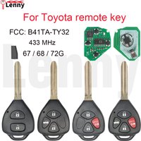 Lenny FCC ID:B41TA-TY32 433MHz 4D67/68/72G-chip Blade:TOY43 car remote key for Toyota Forruner Hilux Innova Corolla Innova Yaris