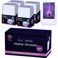 100ct/25ct 35pt Standard Top loaders Card Holder,Premium Card Holder for Trading Sports Football Game Cards Collecting Supplies