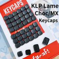 New CHOC/MX KLP Lame Keycaps 46/60keys Costom PBT Low Profile Kailh ChocV1/V2 MX Switch Keycaps Mechanical Keyboard White Black