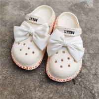 2Pcs New Princess Buckles Decorative Fabric Bow Shoe Charms Large Fashion Colored Kids & Adult Slipper Shoe Fabric Accessories