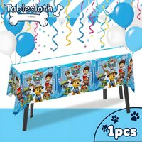 Paw patrol Tablecloth Birthday Decoration Blue Theme Plastic Disposable Table Cover Baby Shower Gift Party Supplies