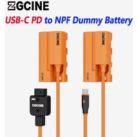 ZGCINE USB-C/D-Tap PD to BMPCC DC Power Cable LPE6/FZ-100/NPF Dummy Battery Cable LM-P4 Lemo 2Pin Male to 4 Dtap Port Adapter