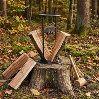 Log Splitter, Carbon Steel Manual Kindling Splitter, Wood Splitting Tools for Indoor & Outdoor for Smaller Pieces of Firewood