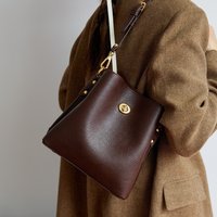 Fashion PU leather Women Handbags Large Capacity Fashion female Bucket Shoulder Bag Elegance ladies messenger bag burgundy totes