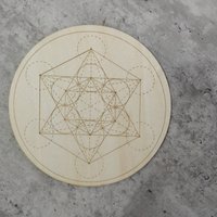 10pcs Altar decoration Metatron's cube crystal grid board, Sacred geometry grid board, Seed of life Wooden Crystal Grid