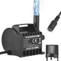 12V Fish Tank Pump Submersible Water Pump Electric Portable 700L/H Small Fountain Pump with Max 9.8ft Lift 6.5ft DC Female Plug