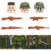 Military Figures Marine Corps Building Blocks WW2 Soldiers US 101st Airborne Division Helmet Weapon Bricks Children Toys Gift