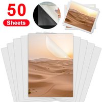 50 Sheets Matte Transaprent Cold Laminating Film A4 Self-adhesive Broken Glass Stars Dots Holographic DIY Photo Laminating Film