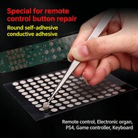 100pcs/sheet 4mm Self-Adhesive Conductive Repair Tape Dots – Pre-Cut Circular Conductive Patches for Remote Controls, Xbox/PS4