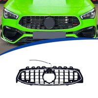 For Mercedes-Benz A-Class W177 2019-2023 GT Vertical Slat LED Light Front Racing Grille Body Kit ABS