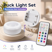Puck Lights für Bambu Lab KC007 – Fernbedienbare RGBW DIY Hardware, einstellbares 16-Farben-Rund-LED-Lampen-Kit mit Steuerung für 3D-Druckteile