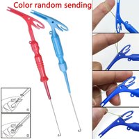 1pc 3 in 1 Extractor Fishing Universal Fly Nail Knot Tying Tools Hook Remover Quick Knot Tying Loop Knot Tyer Tool Color Random