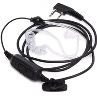 Baofeng UV-82 Covert Air Acoustic Tube Dual PTT Headset for UV-82 UV-82HP UV-8HX GT-5TP plus Two Way Radio Walkie Talkie
