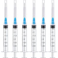 20 Pack 3ml Disposable Luer Lock Syringes with 23Ga 1 Inch Stainless Needle Individually Sealed Packed For Pet Farm Animal