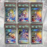 2017 DIY Proxy Graded Card PTCG Lillie Series JPN Sun Moon GEM MT10 Battle Boost Collection Trading Card Holographic Label Gifts