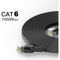 0.3/0.5/1/1.5/2/3/5/10m Cat6 Flat Ethernet Cable Cat6 Network Cable Internet LAN 40Gbps 1000Mhz For Laptops Router PC Router PS5