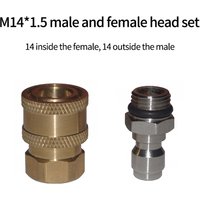 Quick-Connect Fitting for M14x1.5 High-Pressure Washer Applications Supporting Standard 1/4 Inch Piston Pump Interfaces