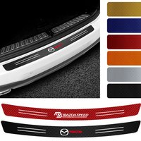 1Pcs Carbon Fiber Car Trunk Rear Bumper Protection Sticker For Mazda 2 3 5 6 7 Axela CX-5 CX-3 CX-8 Atenza Demio MS RX8 MPS CX30