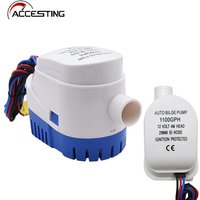 12V 1100GPH Bilge Pump Automatic Boat Marine Water Pump Submersible For Yacht Boat Motor Seaplane Houseboat Pump