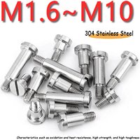1~30pcs Slotted One-word Slot Positioning Shoulder Step Screws M1.6 M2 M2.5 M3 M4 M5 M6 M8 M10 304 Stainless Steel Bearing Bolts