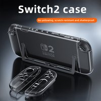 Suitable for Nintendo Switch 2 Crystal Clear Protective Case, Anti-Drop Hard Shell Full Set Accessories with Detachble Joystick
