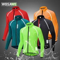 WOSAWE-Veste coupe-vent de cyclisme ultralégère pour homme, manteau coupe-vent à manches longues, vêtements de vélo, VTT, vélo de route