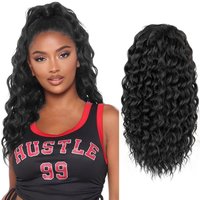 Curly Ponytail Extension Drawstring Ponytail for Women Brown Black Curly Clip in Hair Extensions 14/18/22 Inch Synthetic
