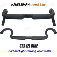 AliExpress NONE T000 Gravel Bike carbon handlebar Carbon Fiber Racing Bike Handlebars 31.8 Outward Drop Bars Internal Cable M1 360/380/400/420mm