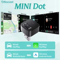 OTTOCAST MINI Dot Wireless CarPlay Android Auto Adapter 2 in 1 USB Dongle Car Accessories for VW Toyota Hyundai Skoda Chevrolet