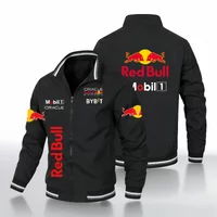 AliExpress 2025 New Retro Style Red Bull Motorcycle Jacket Racing Jacket Windbreaker Outdoor Sports Bicycle Jacket Men's Top Coat