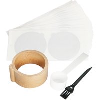 Wooden Seals Holder Reusable Aluminum Foil Seals Kit Compatible With Nespresso Vertuoline Capsules Coffeeware Accessories