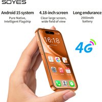SOYES XS19 MAX LTE 4G Mini Smartphone 4.18'' Android 15.0 6GB RAM 128GB ROM Dual SIM 2900mAh Face Unlock Small Mobile Phone