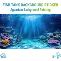 Aquarium background wallpaper fish tank sticker, suitable for seawater/freshwater aquariums, turtle tanks, and fish tanks