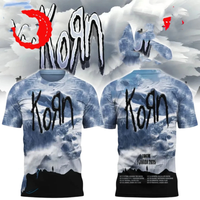 Classic Rock Korn 2025 Tour 3D Print Youth T-shirt Fashion Men Women Hip Hop Trend Short Sleeve T Shirt Oversized Men's Clothing