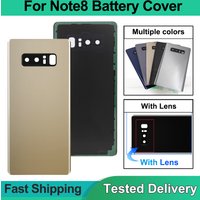 LCD Battery Back Cover For Samsung Note 8 N950F Battery Back Cover Glass Panel Rear Door Battery Housing Case Adhesive Replace