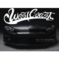 WestCoast Autoaufkleber für die vordere und hintere Windschutzscheibe, Fenster, JDM-Stil, Karosserieaufkleber, wasserdichtes Vinyl, reflektierendes Au