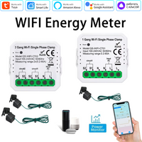 1/2 Channel Tuya WIFI Smart Meter Current Transformer Power Consumption Monitor Power Statistics Current Statistics 0.2-80A