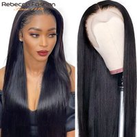 Bone Straight 13*5*1 T Lace Human Hair Wigs For Black Women Remy Silky Straight Transparent Human Hair Lace Front Wigs Glueless