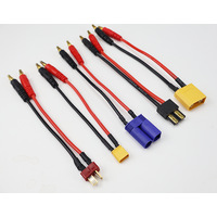 15CM EC5 TRX XT30 XT60 XT90 T Plug Charge Lead to 4.0mm Banana Plugs Charge Cable Silicone Wire 14AWG / 16AWG For Lipo Battery