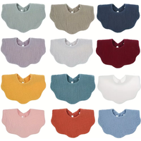 1pcs Cotton Soft Baby Bibs Solid Color Infant Bib Newborn Burp Cloths Bandana Scarf for Kids Boy Girls Feeding Saliva Towel
