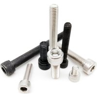 DIN912 M1.6 M2 M2.5 M3 M4 M5 M6 M8 Hexagon Hex Socket Head Cap Allen Bolt Screw 304 A2-70 Stainless Steel Black Grade 12.9 Steel