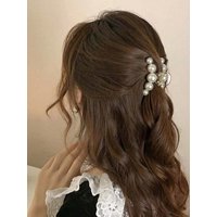 1 Pcs Fashion Minimalist Small Artificial Pearl Hair Claws For Women Girls Party Hair Accessories